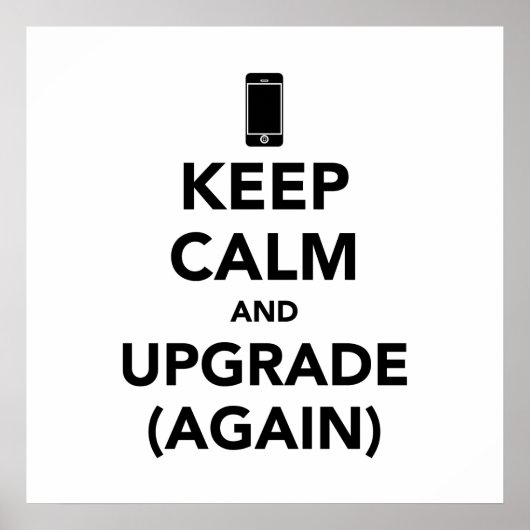 Blijf kalm en upgrade opnieuw poster (Voorkant)