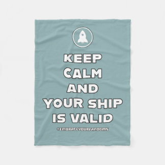 Blijf kalm en uw schip is geldig Embrace Fandom Fleece Deken