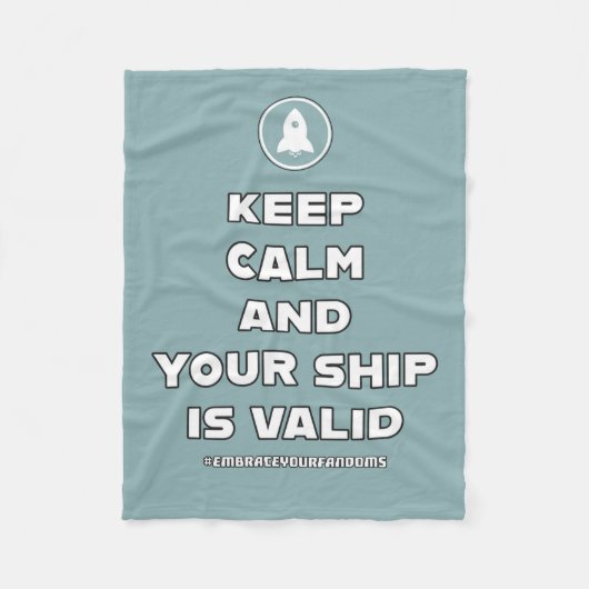 Blijf kalm en uw schip is geldig Embrace Fandom Fleece Deken (Voorkant)