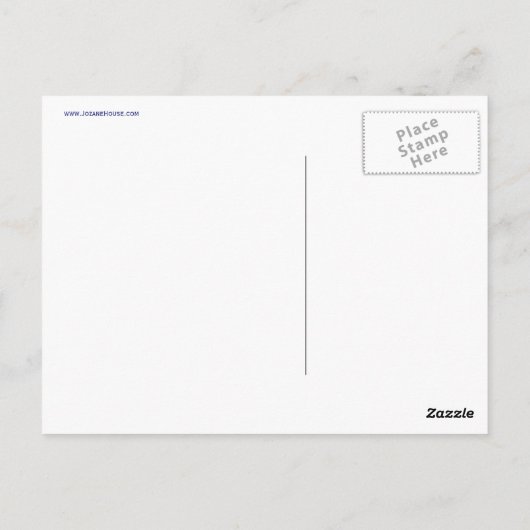 Blijf kalm en vaar op blauw Briefkaart (Achterkant)