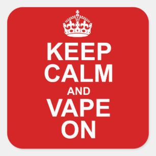 Blijf kalm en vape op sticker