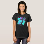 Blijf kalm en vermijd zombies tech zombie apocalyp t-shirt (Voorkant volledig)