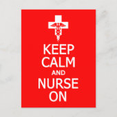 Blijf kalm en verpleger op briefkaart, aanpassen briefkaart (Voorkant)