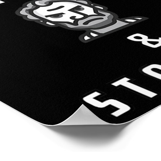 Blijf kalm en versterker; stoïcijns op teken poster (Hoek)