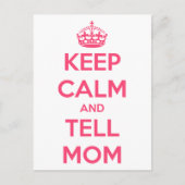 Blijf kalm en vertel het aan mama briefkaart (Voorkant)