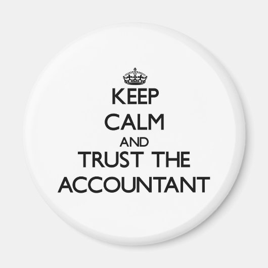 Blijf kalm en vertrouw op de accountant magneet (Voorkant)