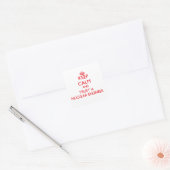 Blijf kalm en vertrouw op een Nuclear Engineer Vierkante Sticker (Envelop)