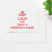 Blijf kalm en vertrouw op een weddingplanner visitekaartje (Bureau)