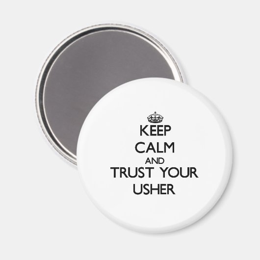 Blijf kalm en vertrouw op je bode magneet (Voorkant / Achterkant)