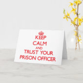 Blijf kalm en vertrouw op je gevangenispersoneel kaart (Gele Bloem)