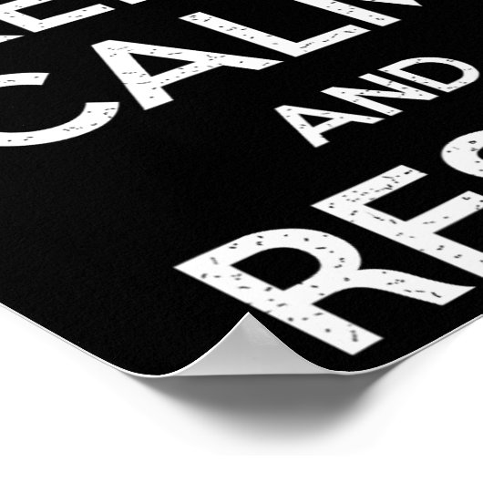 Blijf kalm en verzet je tegen beschuldigen Trump g Poster (Hoek)