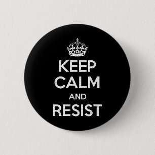 Blijf kalm en verzet je tegen beschuldigen Trump g Ronde Button 5,7 Cm