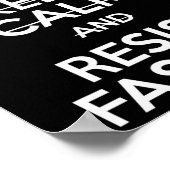 Blijf kalm en verzet je tegen het fascisme en het poster (Hoek)