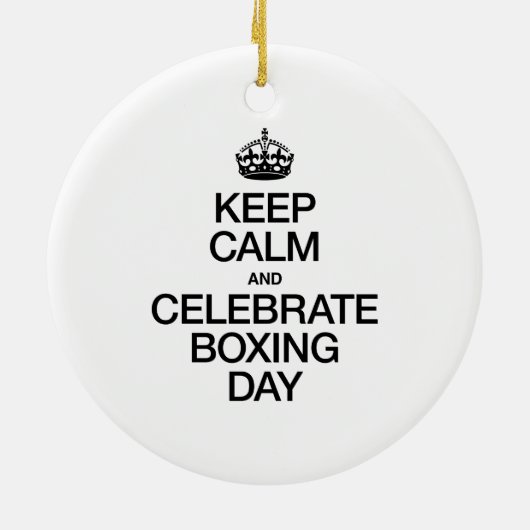 BLIJF KALM EN VIER FEstdag Keramisch Ornament (Achterkant)