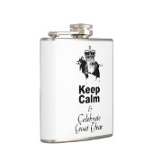 Blijf kalm en vier het geitenjaar heupfles (Rechts)