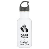 Blijf kalm en vier het geitenjaar waterfles (Voorkant)