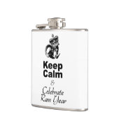 Blijf kalm en vier het nieuwe jaar van de Ram Heupfles (Links)