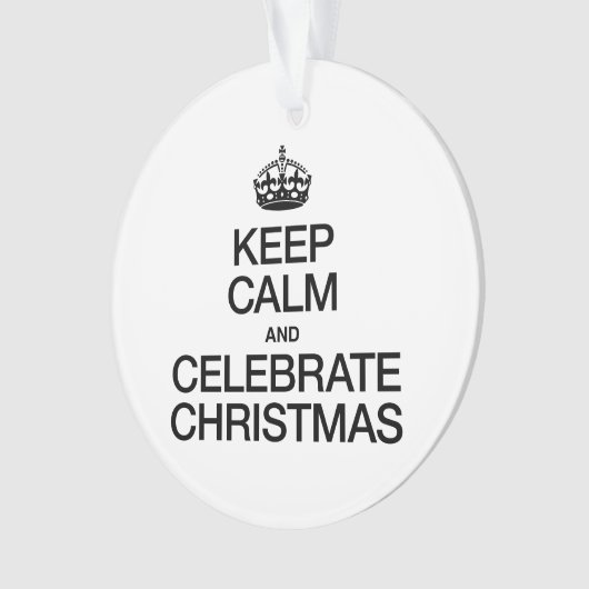 BLIJF KALM EN VIER KERSTIS ORNAMENT (voorkant)