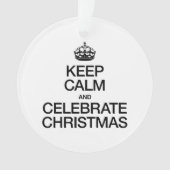 BLIJF KALM EN VIER KERSTIS ORNAMENT (voorkant)