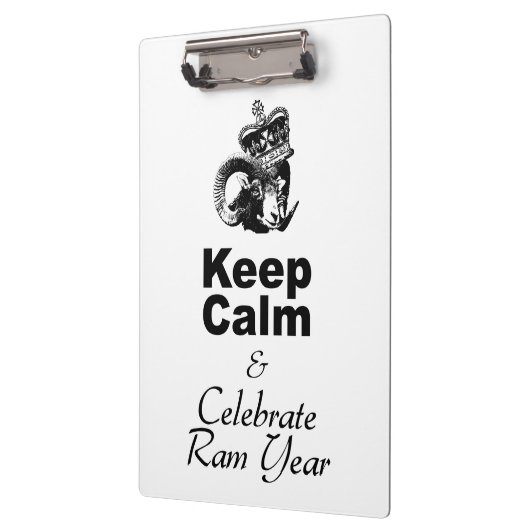 Blijf kalm en vier Ram jaar CpB Klembord (Links)