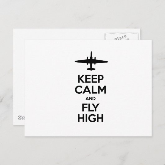 Blijf kalm en vlieg hoog U-2 Briefkaart (Voorkant / Achterkant)