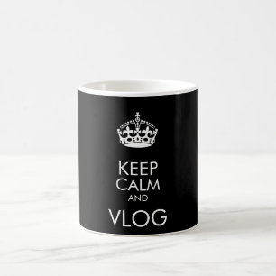 Blijf kalm en vlog - achtergrondkleur aanpassen koffiemok
