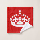 Blijf kalm en voeg gepersonaliseerde Jouw tekst to Bad Handdoek (Wasdoekje)