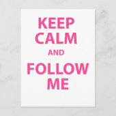 Blijf kalm en volg Mij Briefkaart (Voorkant)
