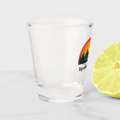 Blijf kalm en wandel gepersonaliseerd buitenshuis shot glas (Links)