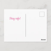 Blijf kalm en was je handen.Stop het Corona-virus Briefkaart (Achterkant)