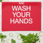 BLIJF KALM EN WAS JE HANDEN THEEDOEK (Gevouwen)