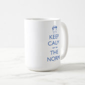 Blijf kalm en wees de norm koffiemok (Voorkant rechts)