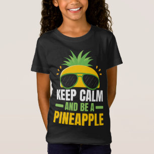 Blijf kalm en wees een ananas liefhebber tropisch t-shirt