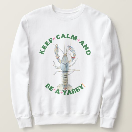 BLIJF KALM EN WEES EEN YABBY" Mannen T-Shirt – Fun (Design voorkant)