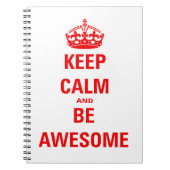 Blijf kalm en wees Geweldige Notitieboek (Voorkant)