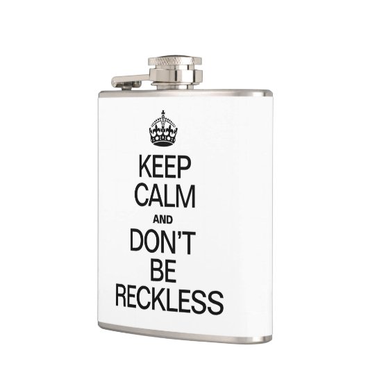 BLIJF KALM EN WEES NIET ROEKeloos Heupfles (Links)