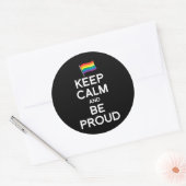 BLIJF KALM EN WEES TROTS RONDE STICKER (Envelop)