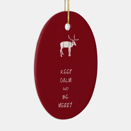 Blijf kalm en wees vrolijk keramisch ornament (Rechts)