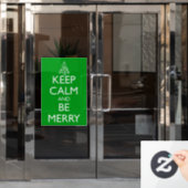 BLIJF KALM EN WEES VROLIJK RAAMSTICKER (Kantoordeur)