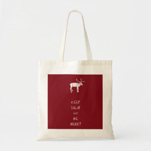 Blijf kalm en wees vrolijk tote bag
