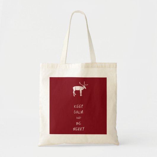 Blijf kalm en wees vrolijk tote bag (Voorkant)