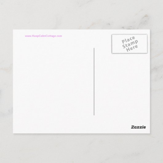 Blijf kalm en winkel op roze Briefkaart (Achterkant)