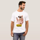 blijf kalm en word rijk t-shirt (Voorkant volledig)