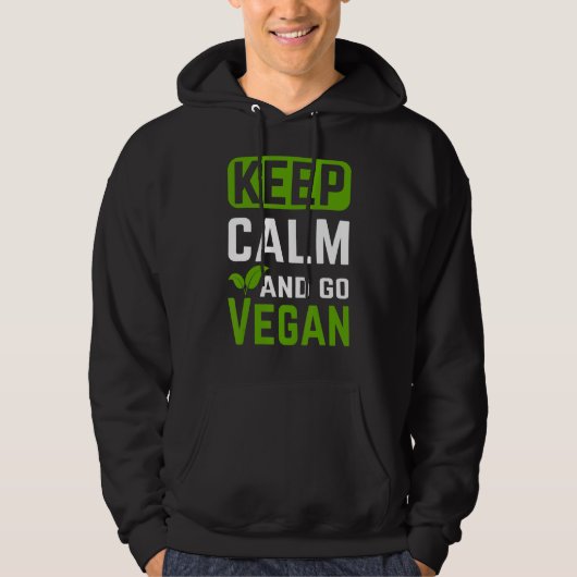 Blijf Kalm En Word Vegan Hoodie (Voorkant)