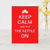 Blijf kalm EN ZET DE KETEL OP verjaardagskaart Kaart (Gele Bloem)