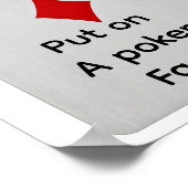 Blijf kalm en zet een pokerface op poster (Hoek)