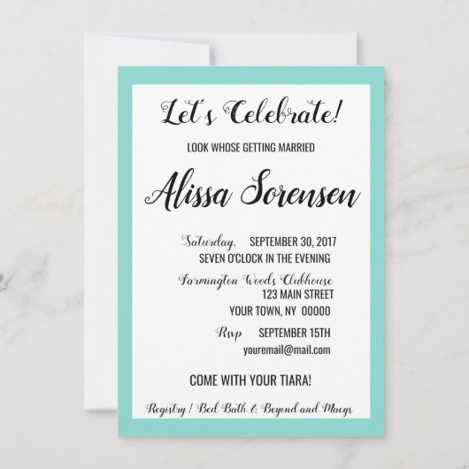 Blijf kalm en zet je tiara feest op kaart (Achterkant)