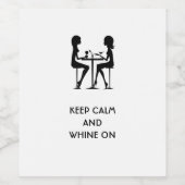 Blijf kalm en zeuren op etiketten (Enkel label)