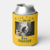 Blijf kalm en zoek naar Bigfoot beste bigfoot Blikjeskoeler (Blikje Voorkant)