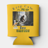 Blijf kalm en zoek naar Bigfoot beste bigfoot Blikjeskoeler (Achterkant)